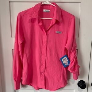Columbia PFG Pink Long Sleeve Shirt